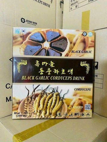 Nước Tỏi Đen Đông Trùng JEONG WON Hàn Quốc 30 Gói – Tăng miễn dịch, Bổ dưỡng