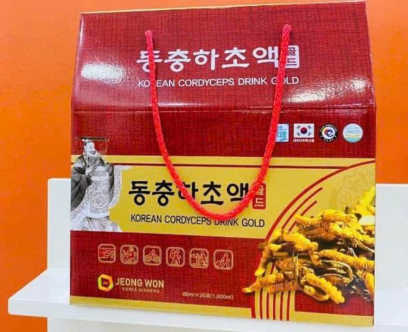 Hồng Sâm Đông Trùng Linh Chi Korean Cordyceps Drink Gold 20 Gói – Tăng lực, Bổ dưỡng