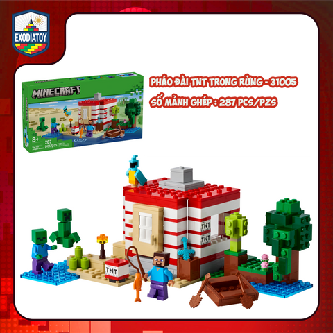 [CÓ SẴN] Mô hình đồ chơi Thế giới My World Pháo Đài TNT Trong Rừng - LELE BROTHER 31005