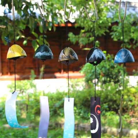 Chuông Gió, Chuông Gió Kim Loại Hợp Kim Gang Vintage, Bền Đẹp Phong Cách Nhật Bản Trang Trí Sân Vườn