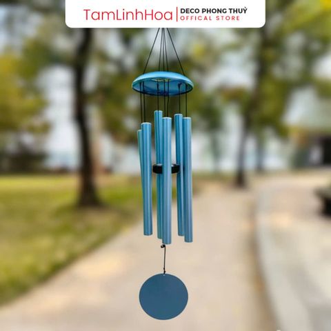 Chuông gió phong thủy nhạc thiền 6 thanh cao cấp 90 cm, chuông gió chữa lành, trị liệu 432Hz