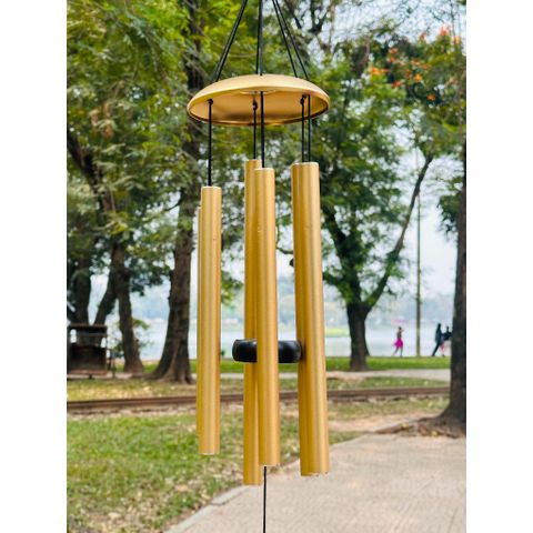 Chuông gió phong thủy nhạc thiền 6 thanh cao cấp 90 cm, chuông gió chữa lành, trị liệu 432Hz