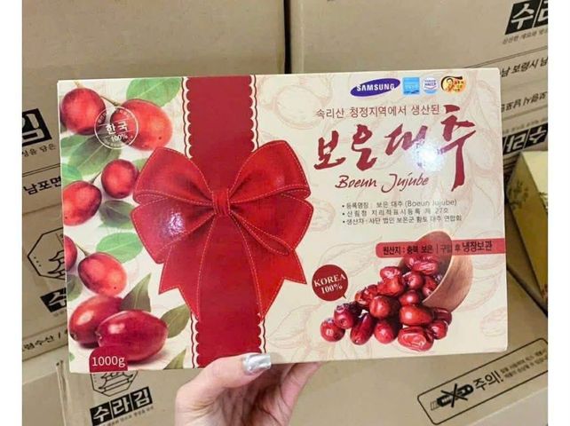 Táo Đỏ Ông Già Hàn Quốc Samsung Boeun Jujube 1kg - Fod Khỏe Mạnh, Giải Độc, Bổ Dưỡng Tự Nhiên Cho Sức Khỏe Người Dùng