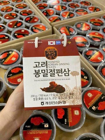 Hồng Sâm Thái Lát Tẩm Mật Ong Nonghyup Hàn Quốc 200g – Bổ dưỡng, Tăng lực
