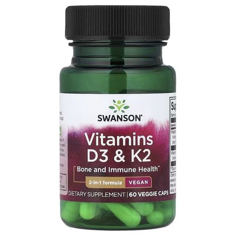 VEGAN - Vitamin D3&K2 hãng Swanson 60 viên - Hỗ trợ xương khớp chắc khỏe