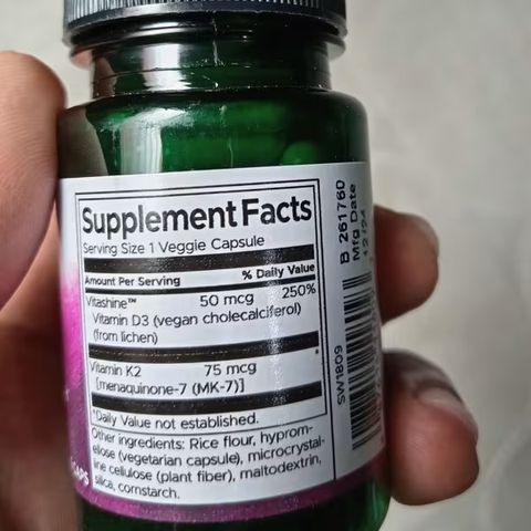 VEGAN - Vitamin D3&K2 hãng Swanson 60 viên - Hỗ trợ xương khớp chắc khỏe