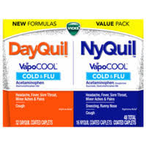 Viên uống giảm cảm cúm Vicks VapoCool DayQuil & NyQuil Severe Cold & Flu 48 viên