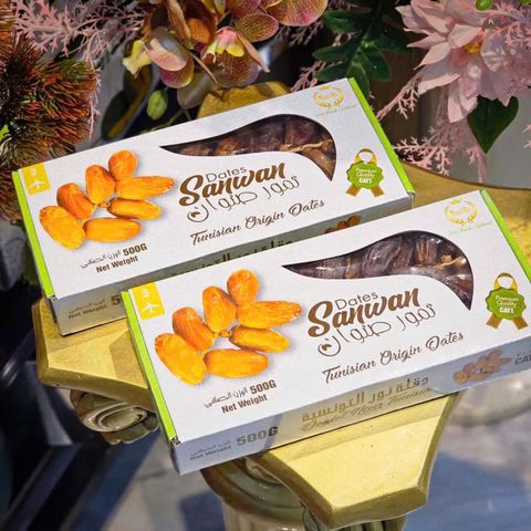 Chà Là Nguyên Cành Sanwan 500g (Xanh Lá) – Bổ dưỡng, Ngọt tự nhiên
