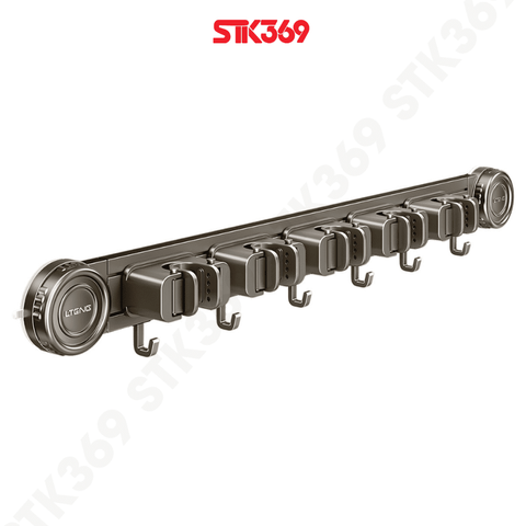 Giá đỡ cây lau nhà hút chân không, kẹp tường, móc chổi, giá để đồ không cần khoan tường