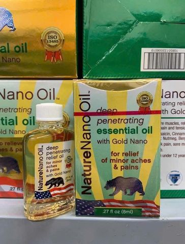 Dầu Xoa Bóp Con Gấu Naturenano Oil 8ml - Giảm Đau, Thư Giãn Nhanh Chóng, Sản Phẩm Chăm Sóc Sức Khỏe Tự Nhiên