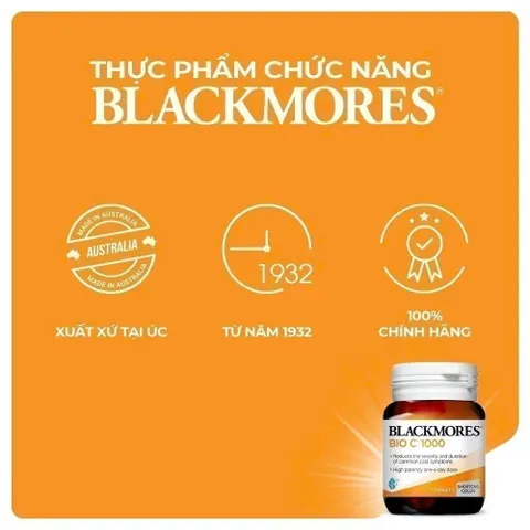 Viên Uống Bổ Sung Vitamin C Blackmores Bio C 1000mg Lọ 31 Viên