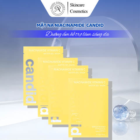 Mặt nạ dưỡng sáng Candid Niacinamide Vitamin C - Chăm sóc da rạng rỡ, cấp ẩm, Sáng da phù hợp cho mọi da