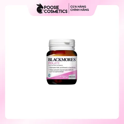 Viên uống Blackmores Folate 500mcg axit folic cho bà bầu Úc 90 viên