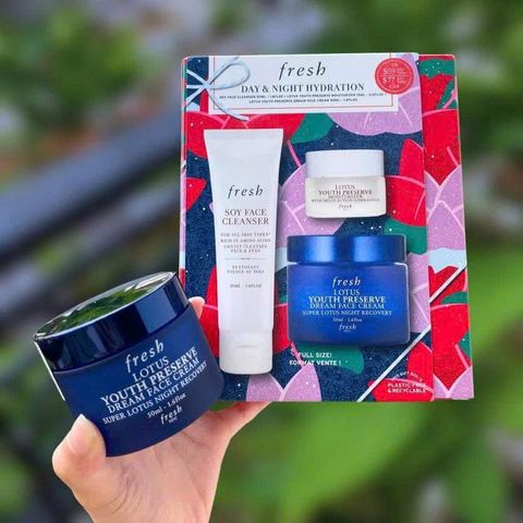 Set Dưỡng Ẩm Ngày & Đêm Fresh - Chăm Sóc Da Mặt, Làm Mềm Da, Hydration Essentials cho Làn Da Khỏe Mạnh