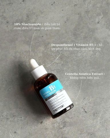 (Sales) Serum Pretty Skin Hydra Max B5 50ml - Dưỡng ẩm và phục hồi da chuyên sâu, sản phẩm làm đẹp lý tưởng cho làn da khỏe mạnh Chính hãng