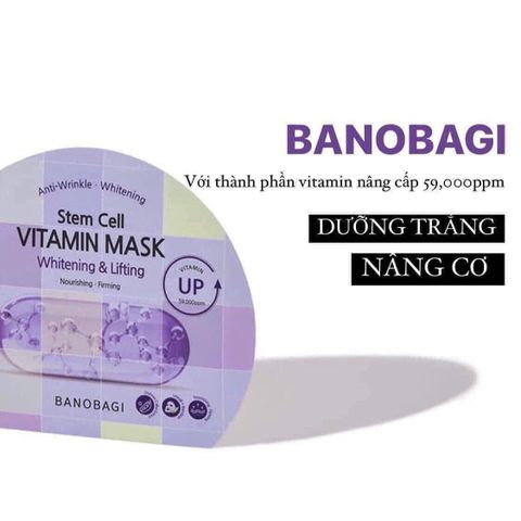 Set 10 Mặt Nạ Banobagi Tím Dưỡng Sáng Da & Săn Chắc - Giải Quyết Lão Hóa, Sáng Da Hiệu Quả