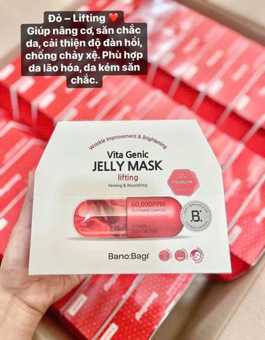 Set 10 mặt nạ Banobagi Vitamin A (đỏ) – nâng cơ, săn chắc