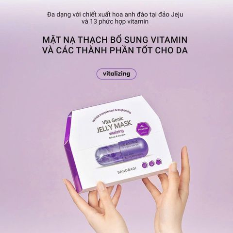 Set 10 Mặt Nạ Banobagi Vita Genic Collagen Tím - Đàn Hồi Da, Căng Bóng, Dưỡng Ẩm Chuyên Sâu