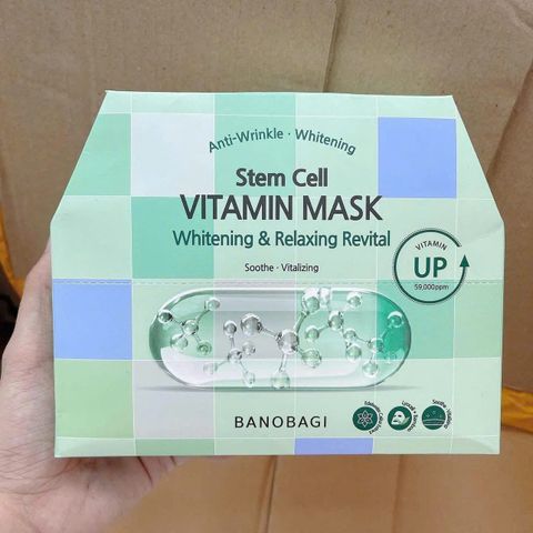 Set 10 Mặt Nạ Banobagi Thư Giãn & Làm Dịu Da Xanh Lá - Giảm Kích Ứng, Dưỡng Ẩm Chất Lượng 