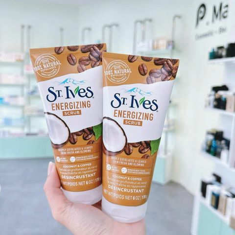Sữa Rửa Mặt St.Ives Coconut Coffee 170g - Làm Sáng Da, Sạch Nhờn, Chiết Xuất Dừa & Cà Phê tự nhiên, Dưỡng ẩm, Đẹp Da