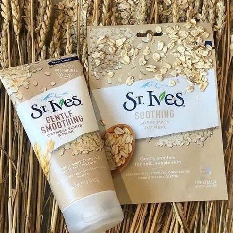 Sữa Rửa Mặt St.Ives Oatmeal Scrub & Mask 170g - Dưỡng Ẩm, Tẩy Tế Bào Chết Nhẹ Nhàng, Sạch Sâu Da Mặt