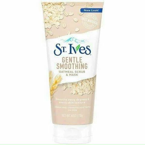 Sữa Rửa Mặt St.Ives Oatmeal Scrub & Mask 170g - Dưỡng Ẩm, Tẩy Tế Bào Chết Nhẹ Nhàng, Sạch Sâu Da Mặt