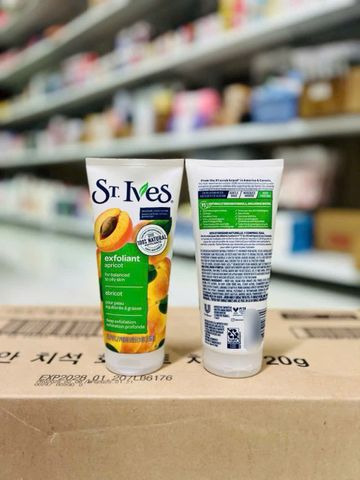 Sữa Rửa Mặt St.Ives Fresh Skin Apricot 170g - Sạch Sâu, Làm Sáng Da, Chăm Sóc Da Mặt Tự Nhiên, Dưỡng Ẩm, Dành Cho Mọi Loại Da
