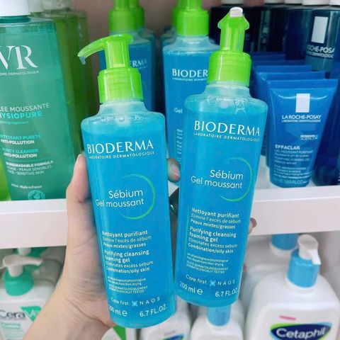 Sữa Rửa Mặt Bioderma Sebium Gel 200ml - Kiềm Dầu, Sạch Sâu, Dành Cho Da Dầu Hỗn Hợp, Làm Sạch Nhẹ Nhàng