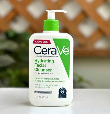 Sữa Rửa Mặt CeraVe Hydrating Cleanser 473ml - Cấp Ẩm Dịu Nhẹ, Dành Cho Da Khô & Nhạy Cảm, Dưỡng Da Tối Ưu