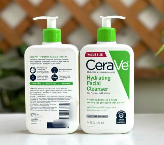 Sữa Rửa Mặt CeraVe Hydrating Cleanser 473ml - Cấp Ẩm Dịu Nhẹ, Dành Cho Da Khô & Nhạy Cảm, Dưỡng Da Tối Ưu