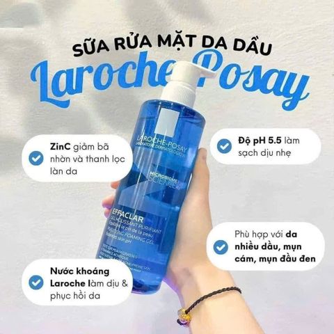 Sữa Rửa Mặt La Roche-Posay Effaclar Gel 400ml - Kiểm Soát Dầu, Sạch Sâu - Dành Cho Da Nhờn, Mịn Màng, Chăm Sóc Da Chuyên Sâu