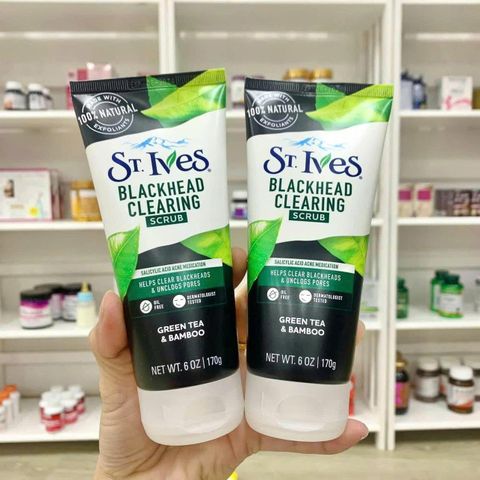 Sữa Rửa Mặt St.Ives Trà Xanh 170g - Loại Bỏ Mụn Đầu Đen, Làm Dịu Da, Chăm Sóc Da Hàng Ngày