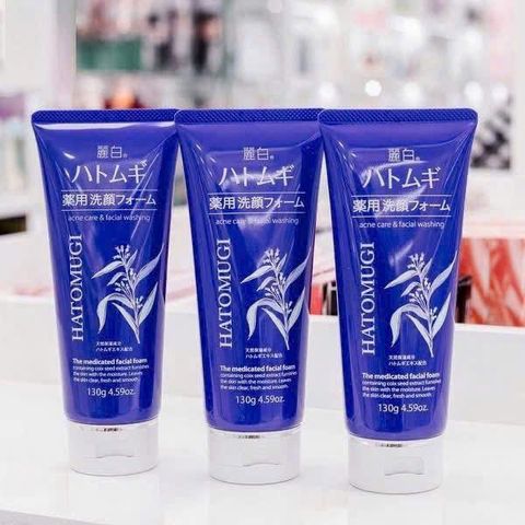 Sữa Rửa Mặt Hatomugi Acne Care 130g - Giảm Mụn, Sạch Sâu, Dành Cho Da Dầu và Nhạy Cảm