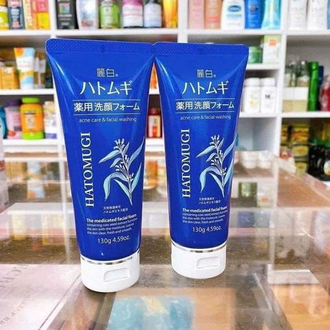 Sữa Rửa Mặt Hatomugi Acne Care 130g - Giảm Mụn, Sạch Sâu, Dành Cho Da Dầu và Nhạy Cảm