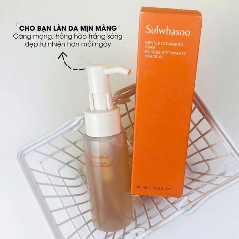 Sữa Rửa Mặt Sulwhasoo Gentle Cleansing Foam 50ml - Dịu Nhẹ, Dưỡng Ẩm Cho Làn Da Khỏe Mạnh, Sản Phẩm Chăm Sóc Da Cao Cấp