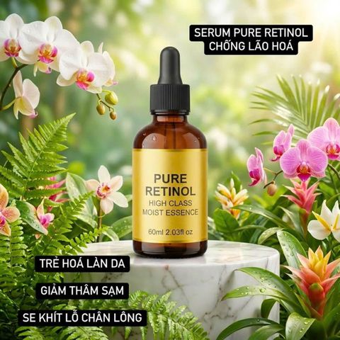 Tinh Chất Pure Retinol 60ml - Serum Chống Nhăn, Tái Tạo Da, Dưỡng Ẩm Hàng Ngày Cho Làn Da Trẻ Trung