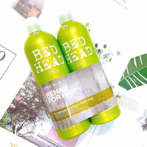 Combo Gội Xả Tigi Bed Head Re-Energize - Phục Hồi Tóc Sáng Khỏe, Duy Trì Độ Ẩm và Sạch Nhẹ, Mỹ Phẩm Cao Cấp