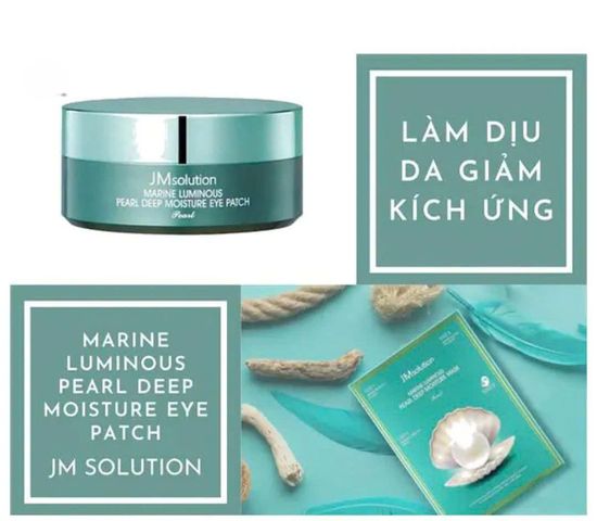 Mặt nạ mắt JM Solution Marine Pearl 60pcs - Giảm thâm, cấp ẩm cho da, sản phẩm làm đẹp cao cấp từ Hàn Quốc