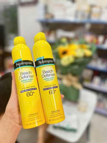 Xịt Chống Nắng Neutrogena Beach Defense SPF 60+ 240g - Bảo Vệ Da, Chống Nắng Hiệu Quả, Thích Hợp Cho Bãi Biển