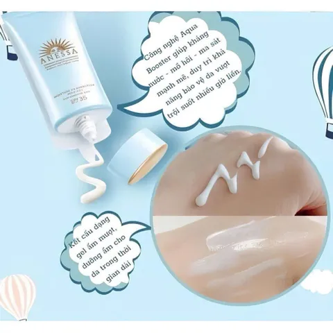 Gel Chống Nắng Anessa Moisture UV Mild Gel SPF35 PA+++ 90g - Bảo Vệ Da Nhẹ Nhàng, Dưỡng Ẩm Hoàn Hảo