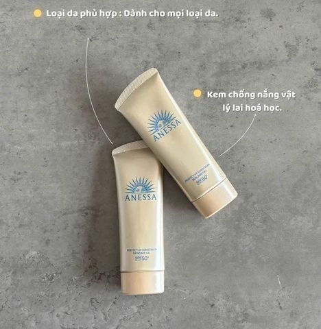 Kem Chống Nắng Anessa Perfect UV Skincare Gel - Bảo Vệ Da, Chống Nắng Hiệu Quả, Dưỡng Ẩm, Dành Cho Mọi Loại Da