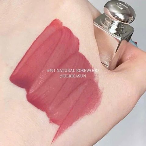 Son Dior Addict Lip Tint 491 Natural Rosewood - Son Lì Nhẹ, Bền Màu, Không Vỏ Hộp, Phù Hợp Mọi Dịp