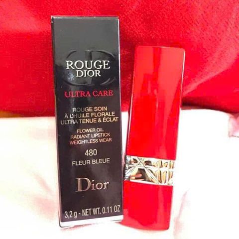 Son Dior 480 Ultra Care Fleur Bleue - Son Môi Tươi Sáng, Nhẹ Môi, Chăm Sóc, Phù Hợp Cho Bạn Gái Yêu Thích Thời Trang
