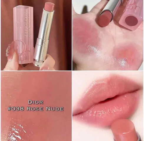 Son Dưỡng Môi Dior Addict Lip Glow 038 Vỏ Xanh - Dưỡng ẩm và Đổi Màu Theo Môi, Lớp Finish Tự Nhiên