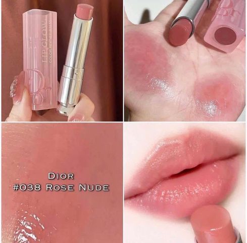 Son Dưỡng Môi Dior Addict Lip Glow 038 Vỏ Xanh - Dưỡng ẩm và Đổi Màu Theo Môi, Lớp Finish Tự Nhiên