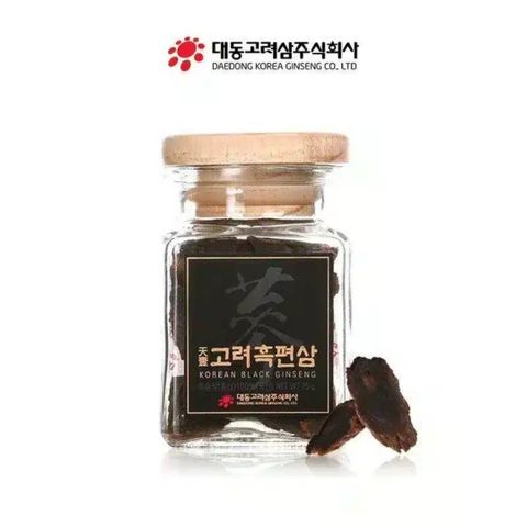 Hắc Sâm Khô Thái Lát Daedong Hàn Quốc 75g – Sâm Đen 6 Năm Tuổi, Thái Sẵn Tiện Dùng, Bồi Bổ Sức Khỏe