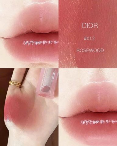 Son Dưỡng Dior 012 Addict Lip Glow Rosewood - Màu Hồng Đất Tự Nhiên, Dưỡng Ẩm và Bóng Mượt