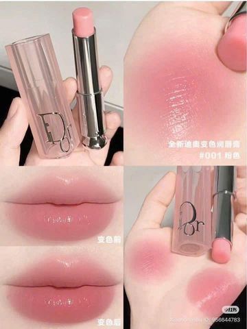 Son Dior 001 Addict Lip Glow - Son Dưỡng Mềm Mại, Đổi Màu Môi, Phù Hợp Mọi Tông Da, Quà Tặng Hoàn Hảo cho Người Yêu Thích Mỹ Phẩm