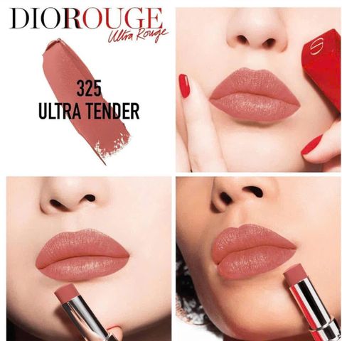 Son Dior 325 Ultra Tender Ultra Rouge Vỏ Đỏ - Son Môi Bóng Mềm Mại, Mọng Nhẹ, Phong Cách Thời Trang cao cấp