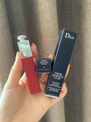 Son Dior 771 Addict Lip Tattoo ( tách set ko vỏ giấy) - Son Môi Đỏ Berry Tươi, Bám Lâu, Không Vỏ Hộp - Mỹ Phẩm Cao Cấp
